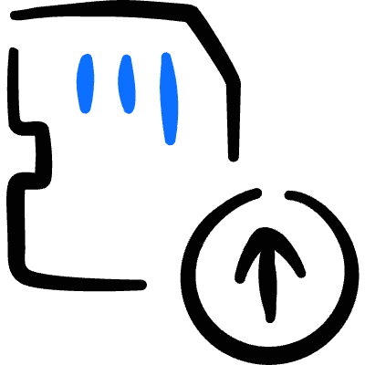 Memory Sd Card Upload Icon from Freehand Duotone Set