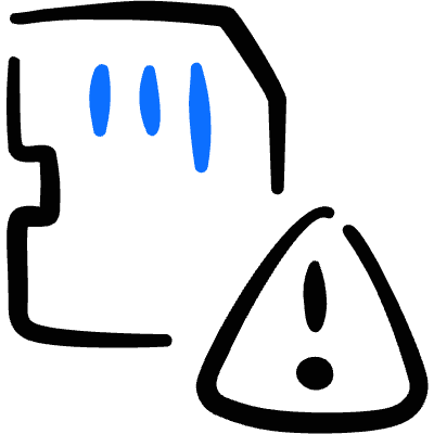 Memory Sd Card Warning Icon from Freehand Duotone Set