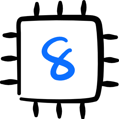 Microprocessor Computer Chip Octa Core Icon from Freehand Duotone Set