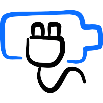 Power Supply Battery Charge Icon from Freehand Duotone Set