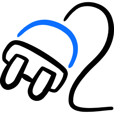 Power Supply Plug Icon from Freehand Duotone Set