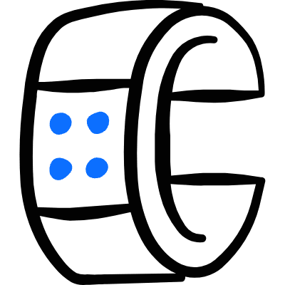 Smart Watch Band 2 Icon from Freehand Duotone Set