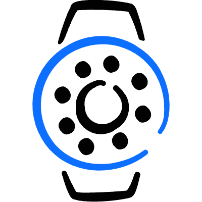 Smart Watch Circle Brightness Icon from Freehand Duotone Set