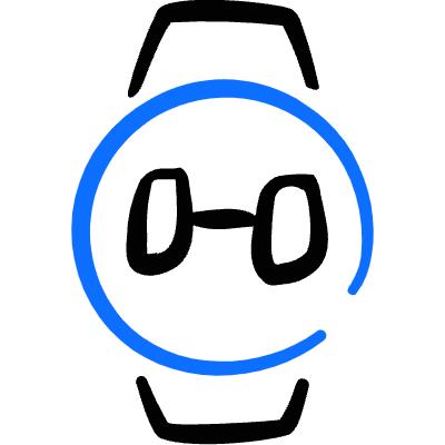 Smart Watch Circle Dumbbell Icon from Freehand Duotone Set