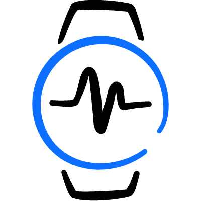 Smart Watch Circle Graph Line Icon from Freehand Duotone Set