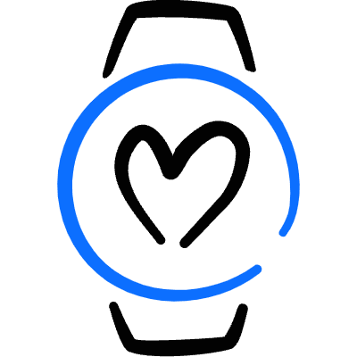 Smart Watch Circle Heart_1 Icon from Freehand Duotone Set