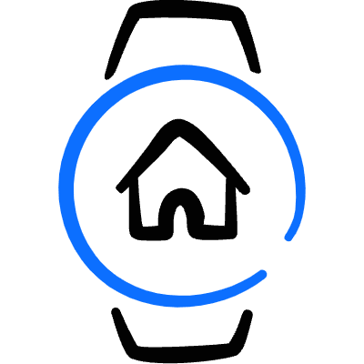 Smart Watch Circle Home Icon from Freehand Duotone Set
