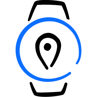 Smart Watch Circle Location Icon from Freehand Duotone Set