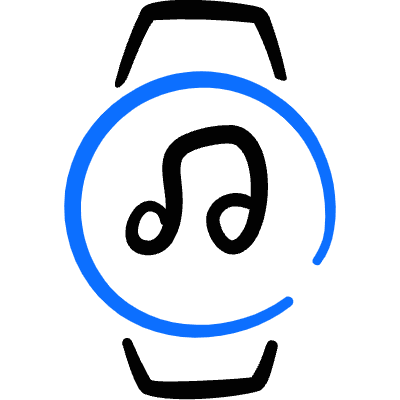 Smart Watch Circle Music Icon from Freehand Duotone Set