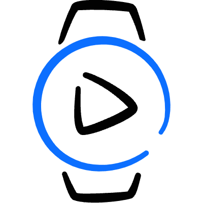 Smart Watch Circle Play Icon from Freehand Duotone Set