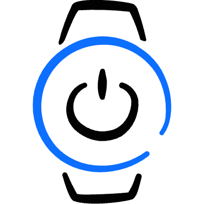 Smart Watch Circle Power Icon from Freehand Duotone Set