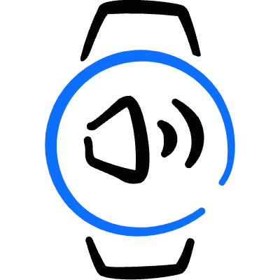 Smart Watch Circle Sound Icon from Freehand Duotone Set