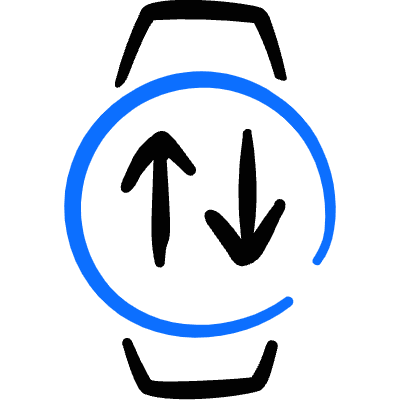 Smart Watch Circle Target Icon from Freehand Duotone Set