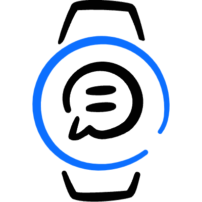 Smart Watch Circle Text Icon from Freehand Duotone Set