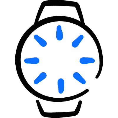 Smart Watch Circle Icon from Freehand Duotone Set