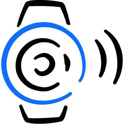 Smart Watch Circle Wifi Icon from Freehand Duotone Set