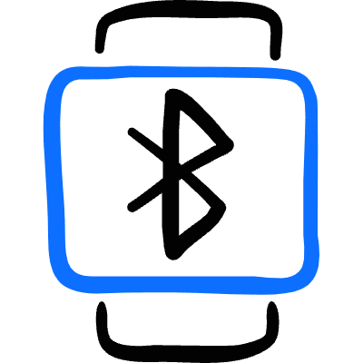 Smart Watch Square Bluetooth Icon from Freehand Duotone Set