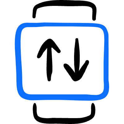 Smart Watch Square Data Icon from Freehand Duotone Set