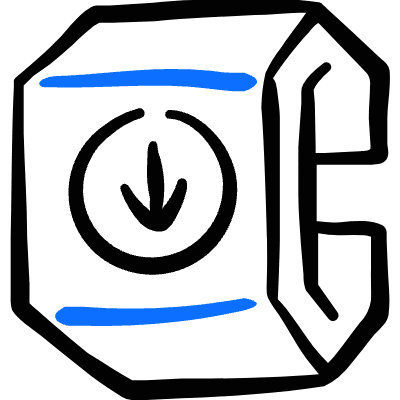 Smart Watch Square Download Alternate Icon from Freehand Duotone Set