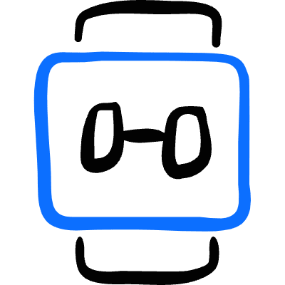 Smart Watch Square Dumbbell Icon from Freehand Duotone Set