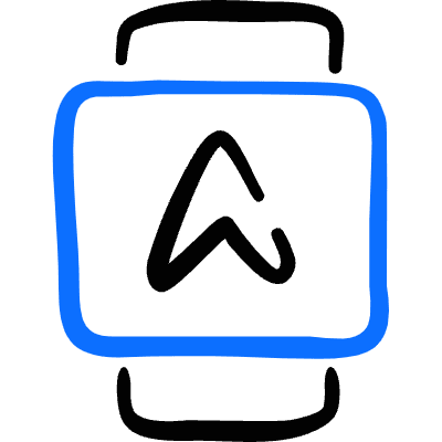 Smart Watch Square Navigation Icon from Freehand Duotone Set
