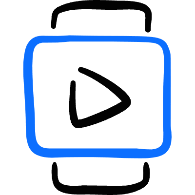 Smart Watch Square Play Icon from Freehand Duotone Set