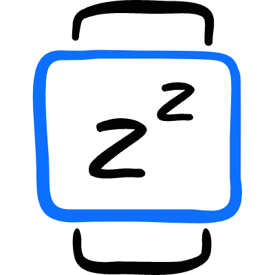 Smart Watch Square Sleep Icon from Freehand Duotone Set