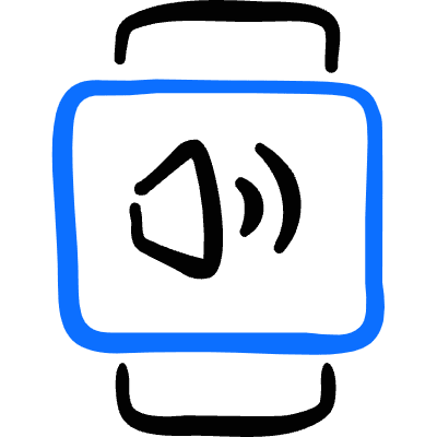 Smart Watch Square Sound Icon from Freehand Duotone Set