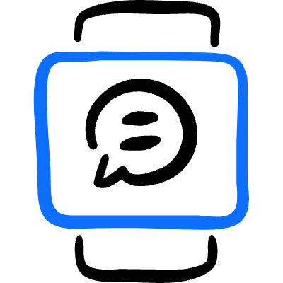 Smart Watch Square Text Icon from Freehand Duotone Set