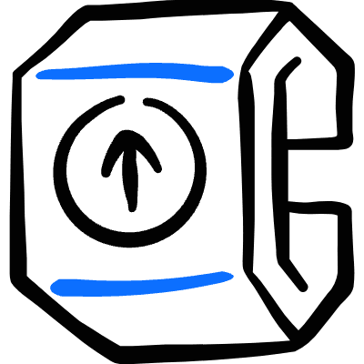 Smart Watch Square Upload Alternate Icon from Freehand Duotone Set