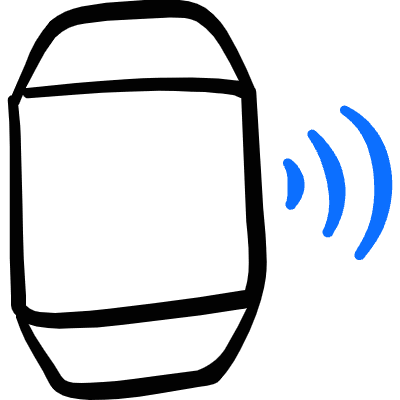 Smart Watch Square Wifi Icon from Freehand Duotone Set
