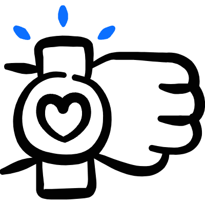 Smart Watch Wrist Icon from Freehand Duotone Set