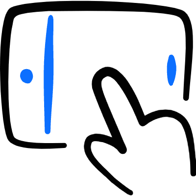 Tablet Kindle Touch Icon from Freehand Duotone Set