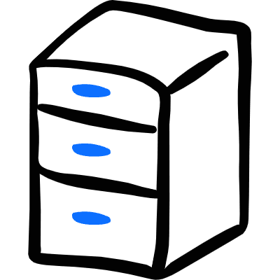 Archive Drawer Icon from Freehand Duotone Set