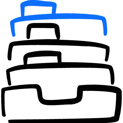 Archive Folder Stack Icon from Freehand Duotone Set