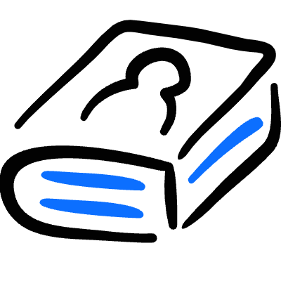 Book Contact Icon from Freehand Duotone Set