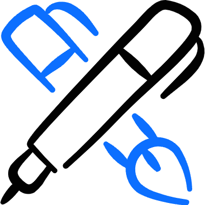 Content Pen Double Icon from Freehand Duotone Set