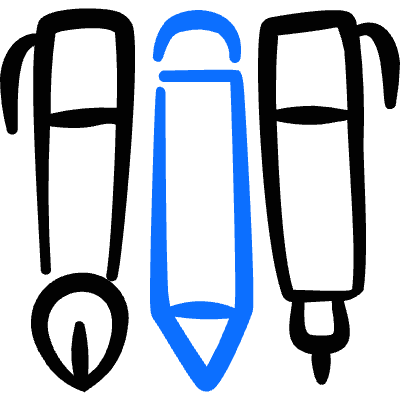 Content Pens Icon from Freehand Duotone Set