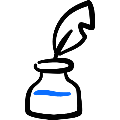 Content Quill Ink Icon from Freehand Duotone Set