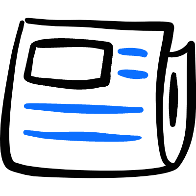 Newspaper Fold Icon from Freehand Duotone Set