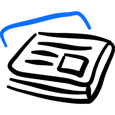 Newspaper Icon from Freehand Duotone Set