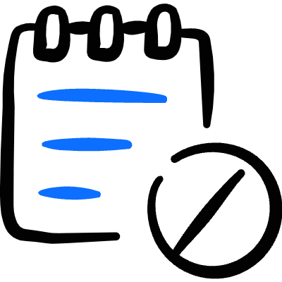 Notes Disable Icon from Freehand Duotone Set