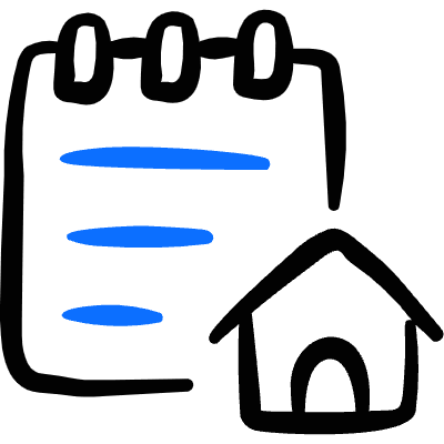 Notes Home Icon from Freehand Duotone Set