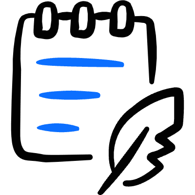 Notes Quill Icon from Freehand Duotone Set