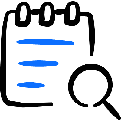 Notes Search Icon from Freehand Duotone Set