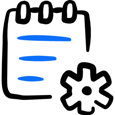 Notes Settings Icon from Freehand Duotone Set