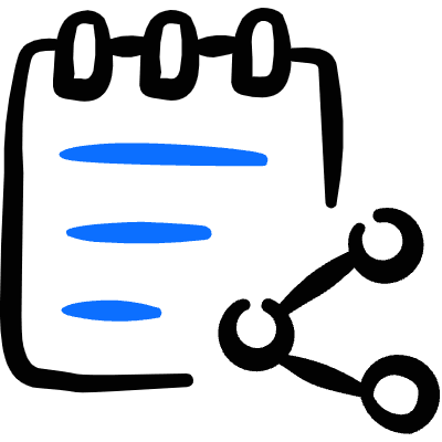 Notes Share Icon from Freehand Duotone Set