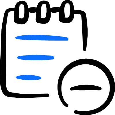 Notes Subtract Icon from Freehand Duotone Set