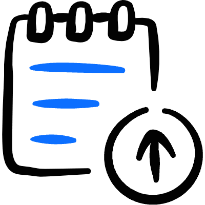 Notes Upload Icon from Freehand Duotone Set