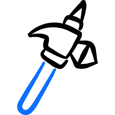 Antique Hammer Icon from Freehand Duotone Set